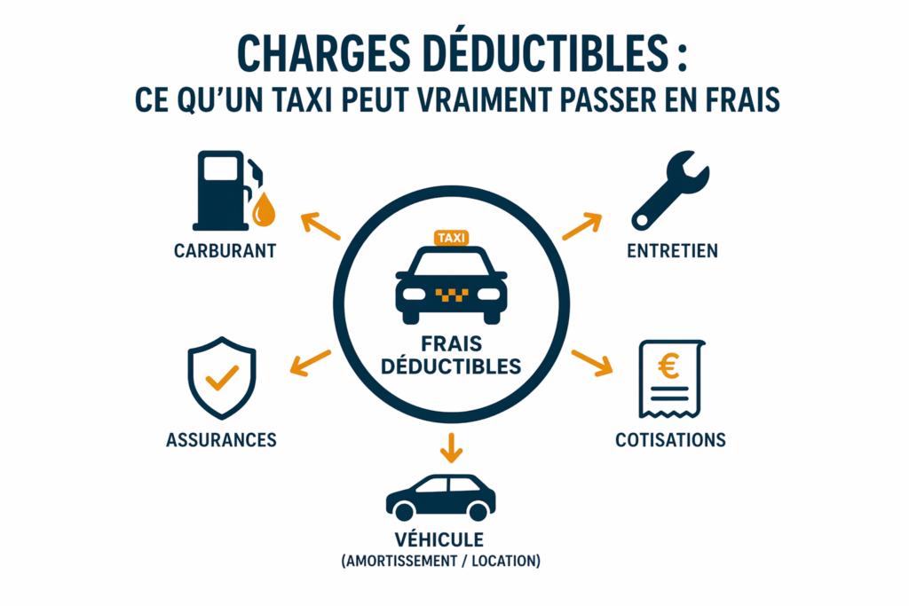 comptabilité taxi - fiscalité taxi - charge déductibles