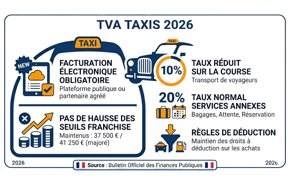 TVA taxi 2026 - guide complet des obligations déclaratives